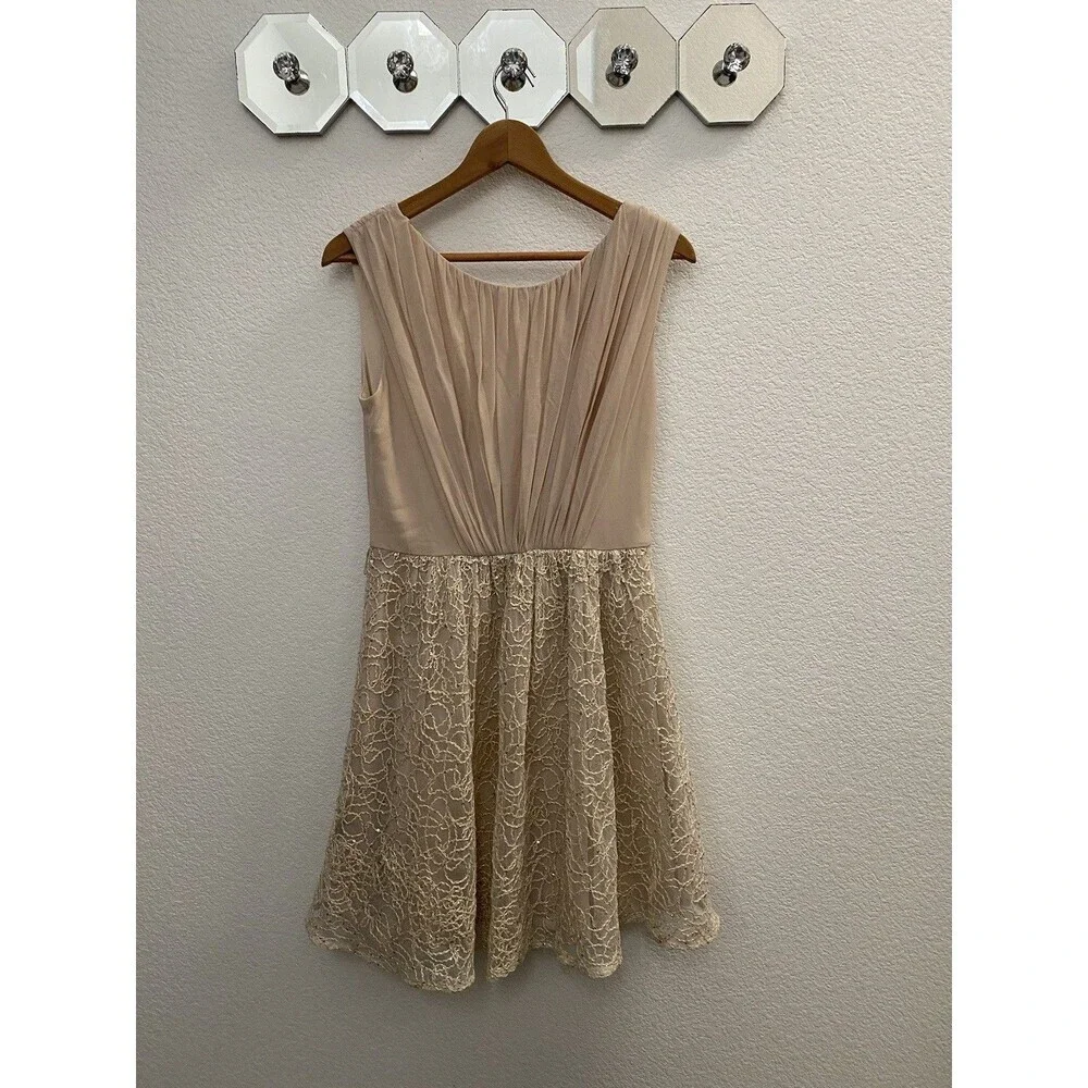 betsey johnson gold dress Metallic Cottage Dress-sz 2/4 The Phonebooth 96% Cotton Betsey Johnson | Dresses |